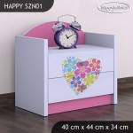 Nočna omarica Happy babies Srček iz rožic 04 SZN1